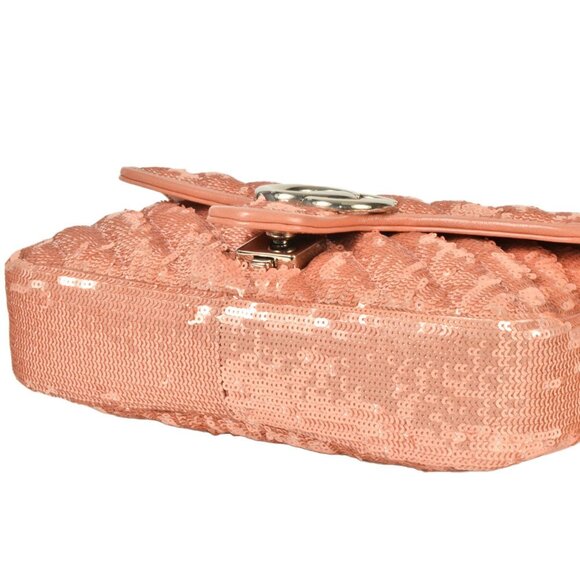 GUCCI Authentic Pink Leather GG Marmont Shoulder Bag - Picture 4 of 8